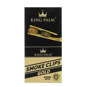 King Palm Smoke Clip Gold/Black - 24 Count Per Display
