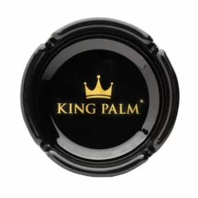 King Palm Ashtray Glass Black