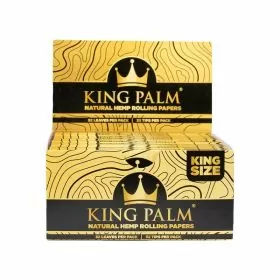 King Palm Natural Hemp Rolling Papers And Filters - King Size - 32 Counts Per Pack