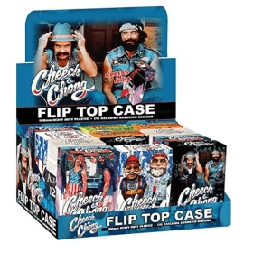 Cheech & Chong Plastic Cig Case With Flip Top - 12 Counts Per Box