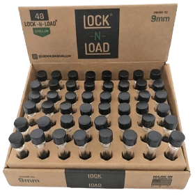Lock N Load Glass Chillum 9mm - 48 Per Pack- Assorted Color - Price Per Box
