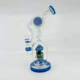 Lookah Waterpipe With Coil Perc And Mushroom Percolator - 12 Inch - Assorted