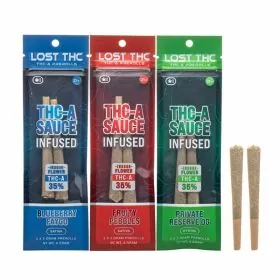 Lost THC - THC-A - Sauce Infused - Preroll - 2 Grams - 2 Counts Per Pack