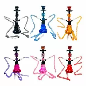 Luxor 14 Inch Shisha Hookah - Done Right - 2 Hose With Pineapple and Pearl Ball Deco - NP21-44