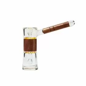 Marley Natural Bubbler - Glass and Wood - 5 Inch