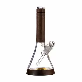 Marley Natural Waterpipe - Wood and Glass - 12 Inch