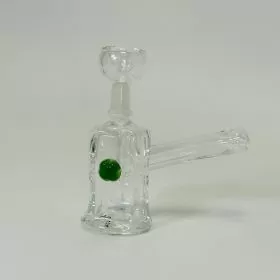 WPAG163 -Mini Waterpipe - 5 Inches Square 45 Degree Female - Heavy Clear