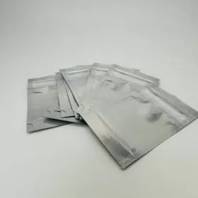 Mylar Baggies - Child Proof - 1/8oz - 50 Counts Per Pack - White