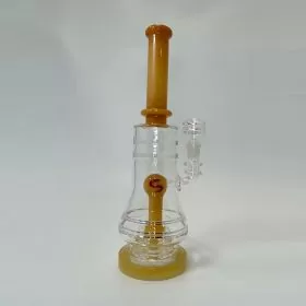 Neck Bend Waterpipe With Horn And Matrix Perc - 11 Inch - WPVC155
