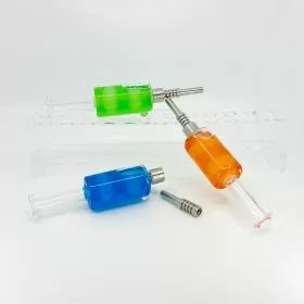 Nectar Collector Freezable Glycerin With Screw - On Titanium Tip - 8 Inches Size - Assorted Colors - Price Per Piece