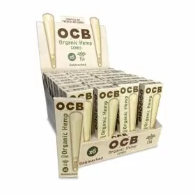 Ocb Organic Hemp Cones 1 1/4 Size Unbleached - 6 Pack per box
