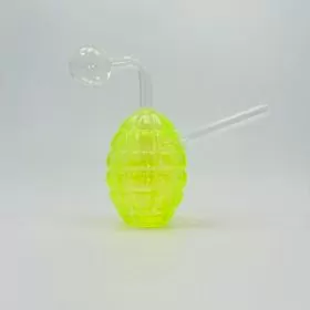Oil Burner - 6 Inches - Grenade Design - Assorted Colors - Price Per Piece