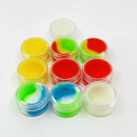 Plastic And Silicone Liner Container - 7ml - Assorted Color - 10 Per Pack