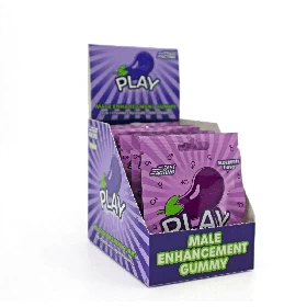 Play - Male Enhancement Gummy - 6 Grams - Single Dose - Eggplant
