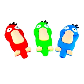 Psyduck Silicone Handpipe 4 Inch - 4 Counts Per Pack - Assorted Colors - NYSP306