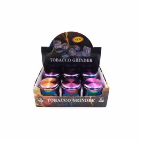Rainbow Metal Manual Grinder With Magnetic Drawer - 63mm - 4 Part - Price Per Piece