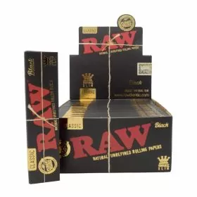 Raw Black - Single Wide - Rolling Papers - 25 Packs Per Box