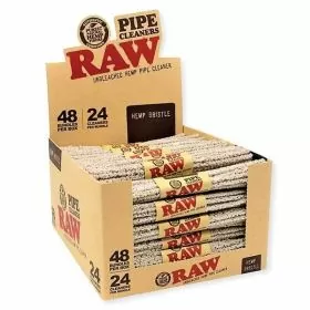 Raw Hemp Pipe Cleaners Bristle - 24 Bristle Per Pack - 48 Packs Per Box Display