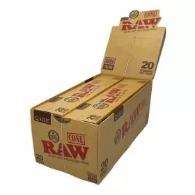 Raw Classic - 70mm/45mm - Cones - 20 Per Pack - 12 Pack Per Display
