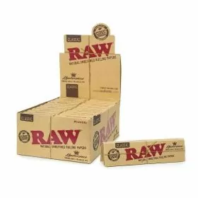 Raw Classic Masterpiece Slim Rolling Papers With Pre Rolled Tips - King Size - 24 Counts Per Box