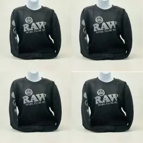 Raw - Crewneck Sweatshirt Black - RPRAWR22058-S