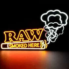 Raw - Get Lit Sign Smoked Here