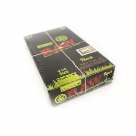 Raw Black - Organic Hemp Paper - 1 1/4 - 50 Count Per Pack - 24 Pack Per Box