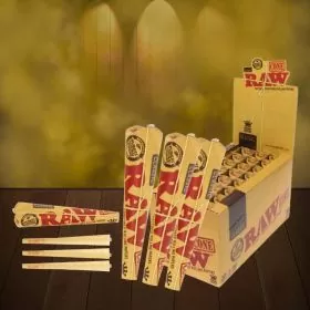 Raw Unrefined Pre Rolled Cone - King Size - 32 Packs Per Display - 3 Cones Per Pack