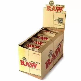 Raw - Pre-Rolled Tips Wide - 21 Count Per Pack - 20 Pack Per Display