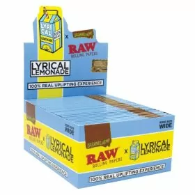 Raw - X Lyrical Lemonade Organic Hemp King Size Wide - 32 pieces Per Pack - 50 pieces Pack Per Box 