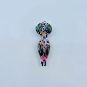 Rose Gold Fumed Swirl Art Handpipe - 5 Inches 