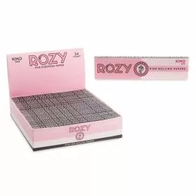 Rozy Pink Papers - King Size - 32 Counts Per Pack - 24 Packs Per Box