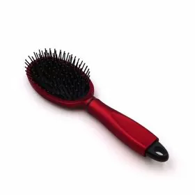 Safe Can Flat Handle Red Hair Brush