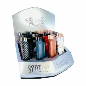 Scorch Torch - Triple Torch - Auto Open Cigar Punch - 12 Pieces Per Display - 61697-3T
