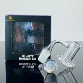 Sense Glass - Banger Kit With Cyclone Spinner Carb Cap And Core Rector - 19mm Male - 90 Degree