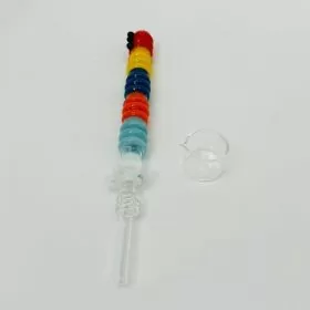 Sense Glass - 8 Inches - Nectar Collector - 5 Color Design with 3 Dots