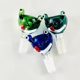 Sense Glass Bowl 14mm Male - Frog - Assorted Colors - Price Per Piece
