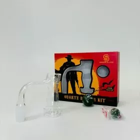 Sense Glass Quartz Banger Kit 14mm Male 90 Degree.