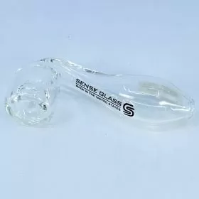 Sense Glass Sherlock Handpipe 4 Inch - Clear - HPSG22