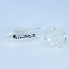 Sense Glass Sherlock Handpipe 4 Inch - Flower Clear - HPSG28