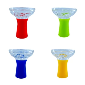 Silicone Solid Color Glass Hookah Bowl
