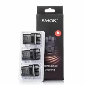 Smok Novo 4 Mini Empty Pods - 3 Per Pack - Transparent - Black