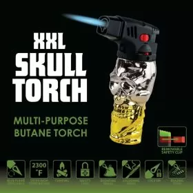 Smokezilla - 3D Skull Torch - 12 Per Display (23481)