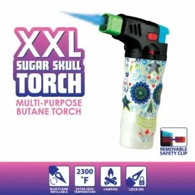 Smokezilla - XXL Sugar Skull Torch - 12 Counts Per Display