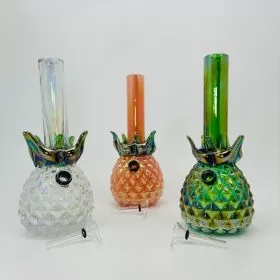 Soft Glass - Pineapple - Waterpipe - 10 Inches (GR-Y-58) Assorted Color