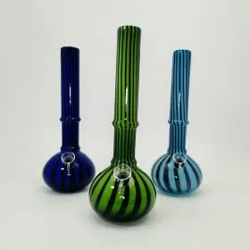 Soft Glass Waterpipe - 12 Inches - Assorted Colors - GR-Y-98