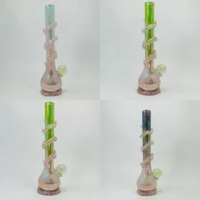 Soft Glass Waterpipe - 16 Inches - GR-Y-118