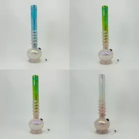 Soft Glass Waterpipe - 16 Inches - GR-Y-123