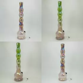 Soft Glass Waterpipe - 18 Inches - RAY-K-145 - GR-Y-128