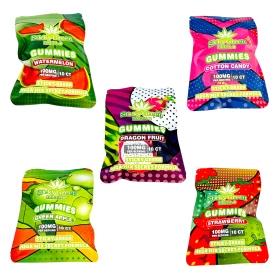 Sticky Green - Mega Mix - Delta 8 - Gummies - 100mg - 10 Counts Per Bag